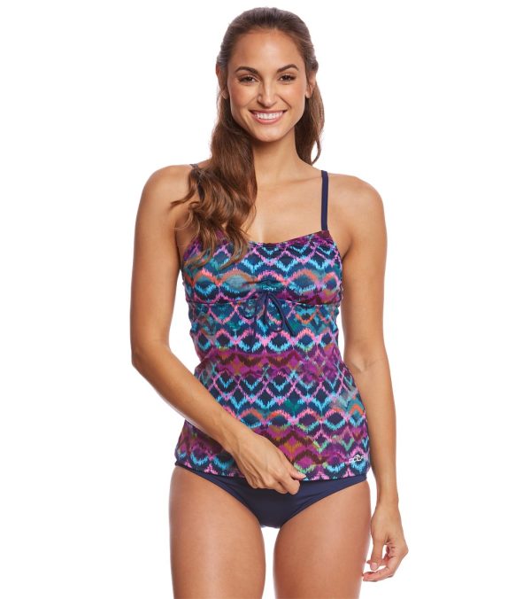 Dolfin Aquashape Women s Morocco Tie Front Tankini Top Online Sale