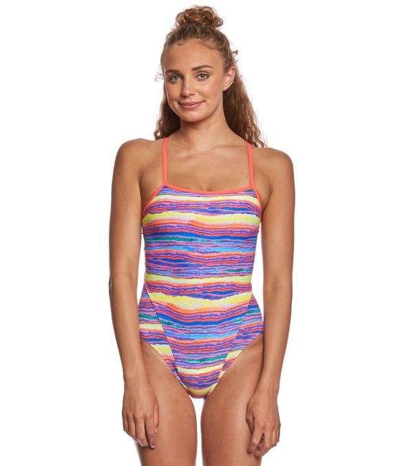 Funkita Women s Crystal Wave Single Strap One Piece Swimsuit Sale