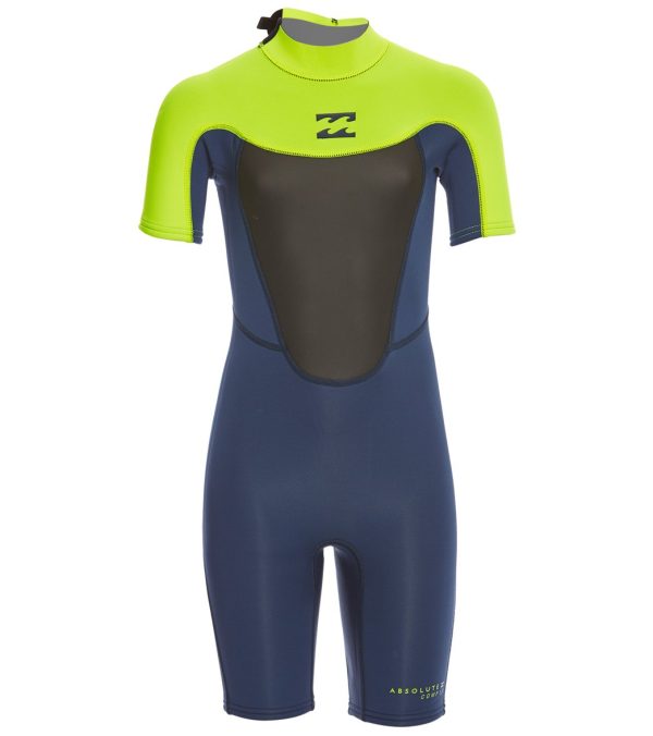 Billabong Toddler Boy s 2mm Absolute Back Zip Short Sleeve Springsuit Wetsuit Supply - Image 5